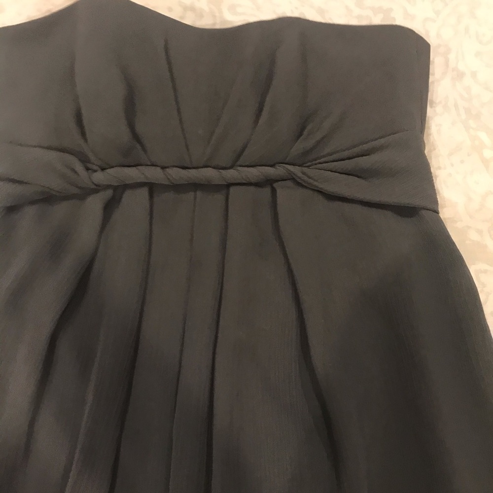 Amsale bridesmaid charcoal dress